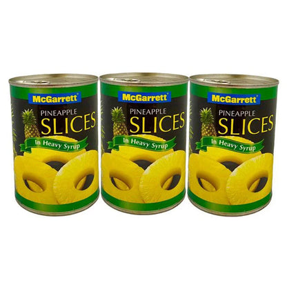 MCGARRETT Pineapple Slices In Heavy Syrup 565g x3