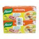 Knorr pork cubes in 120g packages, stacked in a box, ready for cooking, with the brand name visible on the packaging.