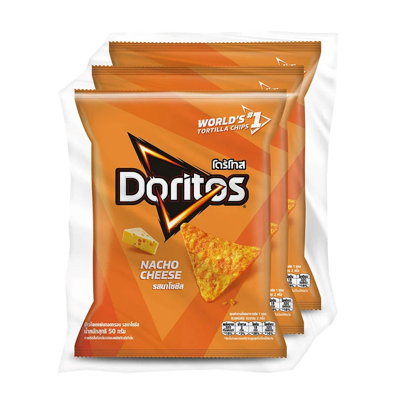 DORITOS Corn Tortilla Chip Nacho Cheese 50g x3