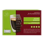 The Real Clean Snacks Co Brownie Thins Double Espresso, confectionery snacks with chocolate and espresso flavor, on a white background.