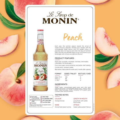 Monin White Peach Syrup 700ml