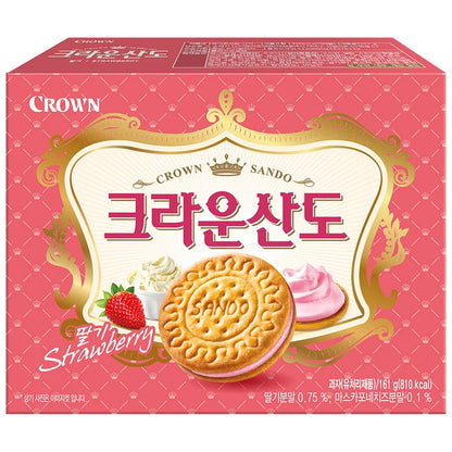 Crown Sando Strawberry Biscuit 161g