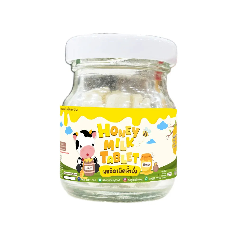 BEGIN BABY Honey Milk Tablets No Sugar 100% Real Milk