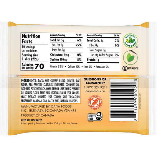 Daiya Vegan Sliced Cheddar Cheese