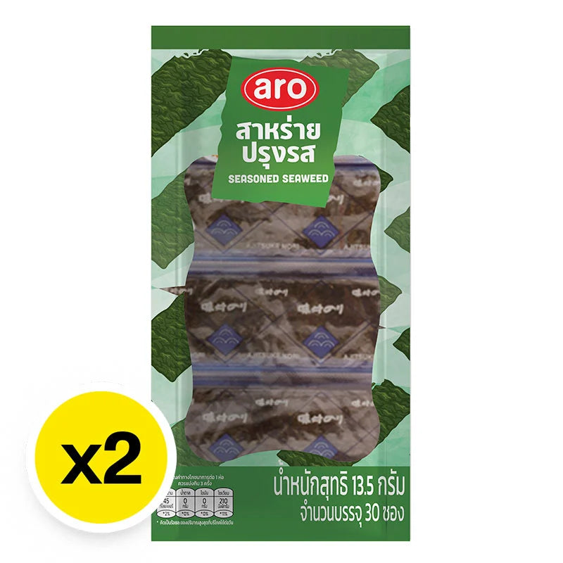 ARO Seasoned Seaweed 30 Sachets X 2 13.5g