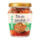 SUKISHI Green Cabbage Kimchi in a bowl, showing fresh green cabbage pieces and traditional Korean fermented kimchi.