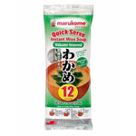Marukome Quickserve Miso Soup in 216g dry grocery package, featuring instant miso soup mix with traditional Japanese flavor.