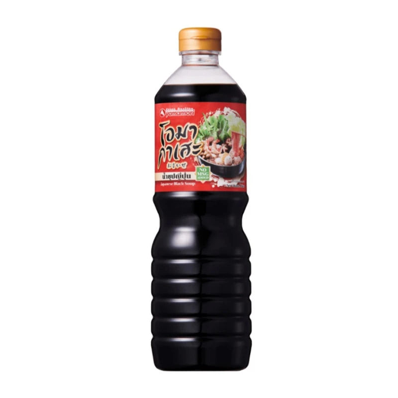 Bottle of OMAKASE Japanese Soup in 1-liter container, featuring traditional packaging with clear labeling and Japanese-inspired design.