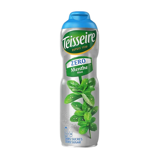 Teisseire Green Mint Flavored Syrup Sugar-free Formula . (green