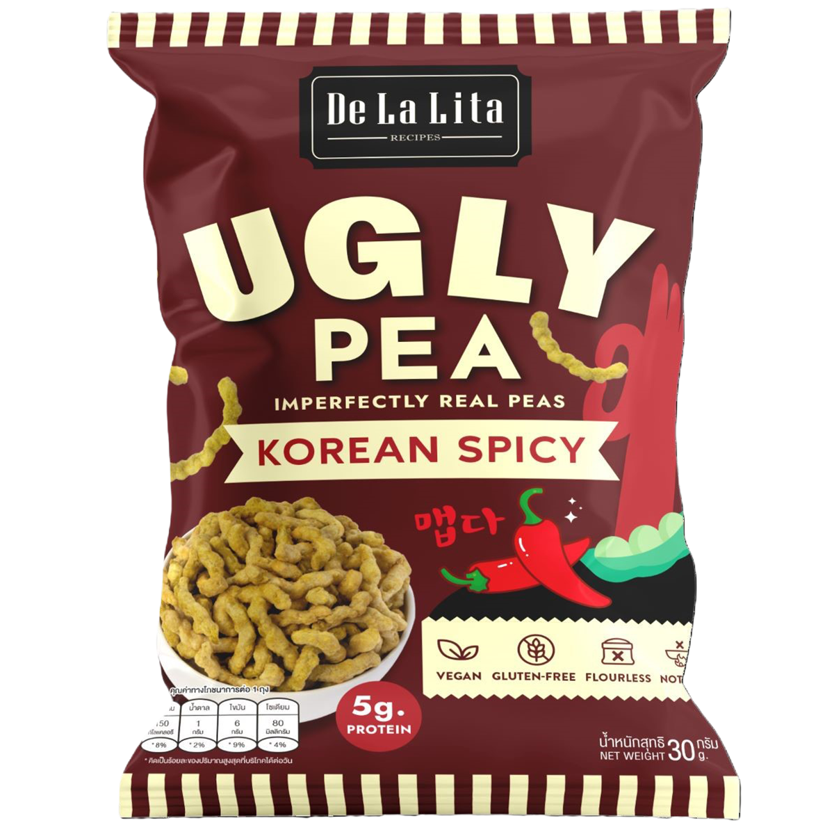 De La Lita Green Pea Stick Korean Spicy