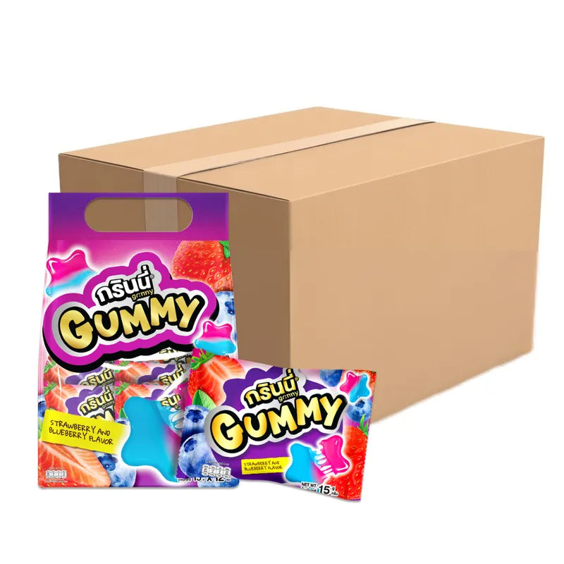 GRINNY PECTIN GUMMY STAR STRAWBERRY AND BLUEBERRY FLAVOR (PACK