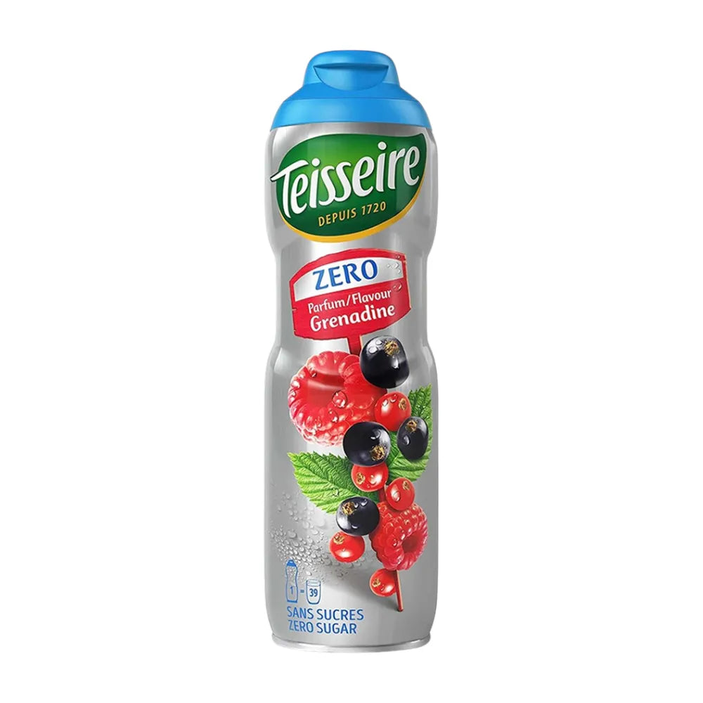 Teisseire Red Fruit Flavored Syrup Sugar-free Formula .