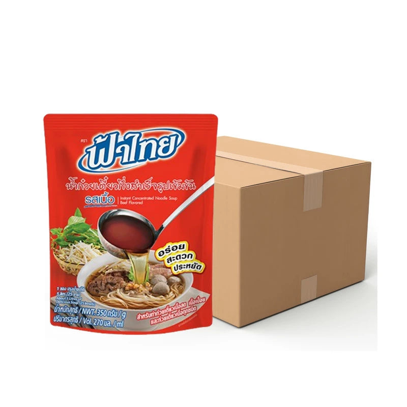 Fathai Instant Concentrated Noodle Soup Beef Flavoured 350g x36