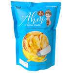 Ahm Homemade Crispy Banana Salty Flavor confectionery snack in a clear bag, showing golden crispy banana bites with a salty seasoning.