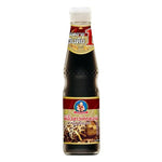 Deksomboon Mushroom Soy Sauce 300ml bottle, traditional dry grocery condiment with rich mushroom flavor and dark soy sauce color.
