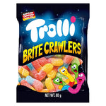 Trolli Gummy Brite Crawlers in 80g package, colorful chewy gummy candies from Trolli, popular snack confectionery.