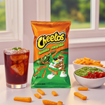 Cheetos Crunchy Cheddar Jalapeno snack bag showing crispy cheddar-flavored cheese snacks with jalapeno spice.