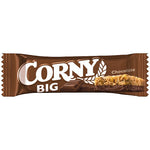 Corny Big Chocolate Bar, large snack with chocolate coating and oat chunks, ideal for quick energy from the Corny grocery brand.