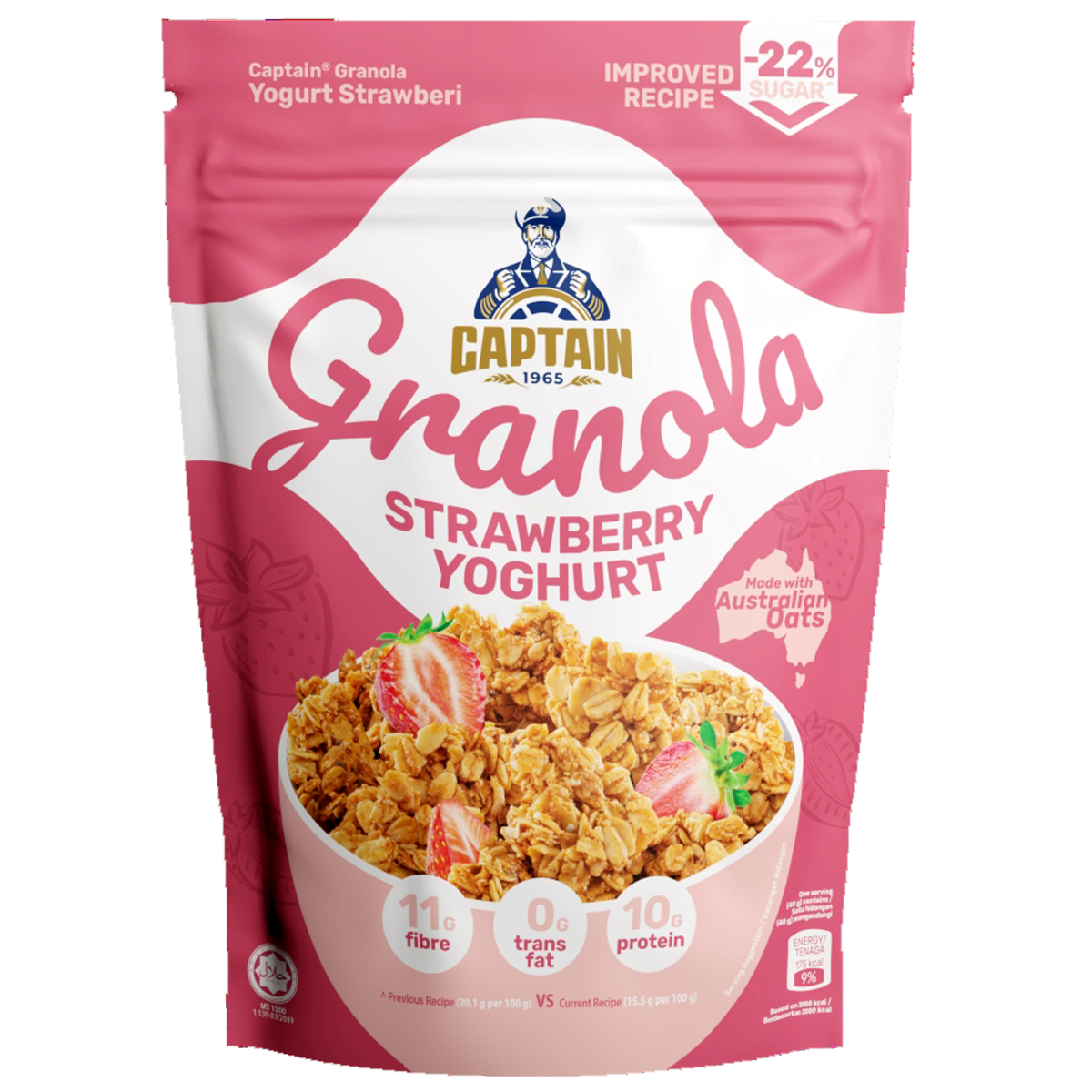 Captain Oats Strawberry Yoghurt Granola