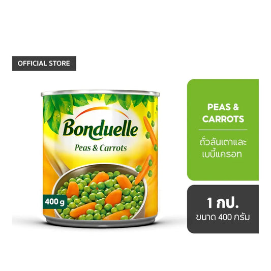 Bonduelle Green Peas And Baby Carrots Canned Vegetables 400g