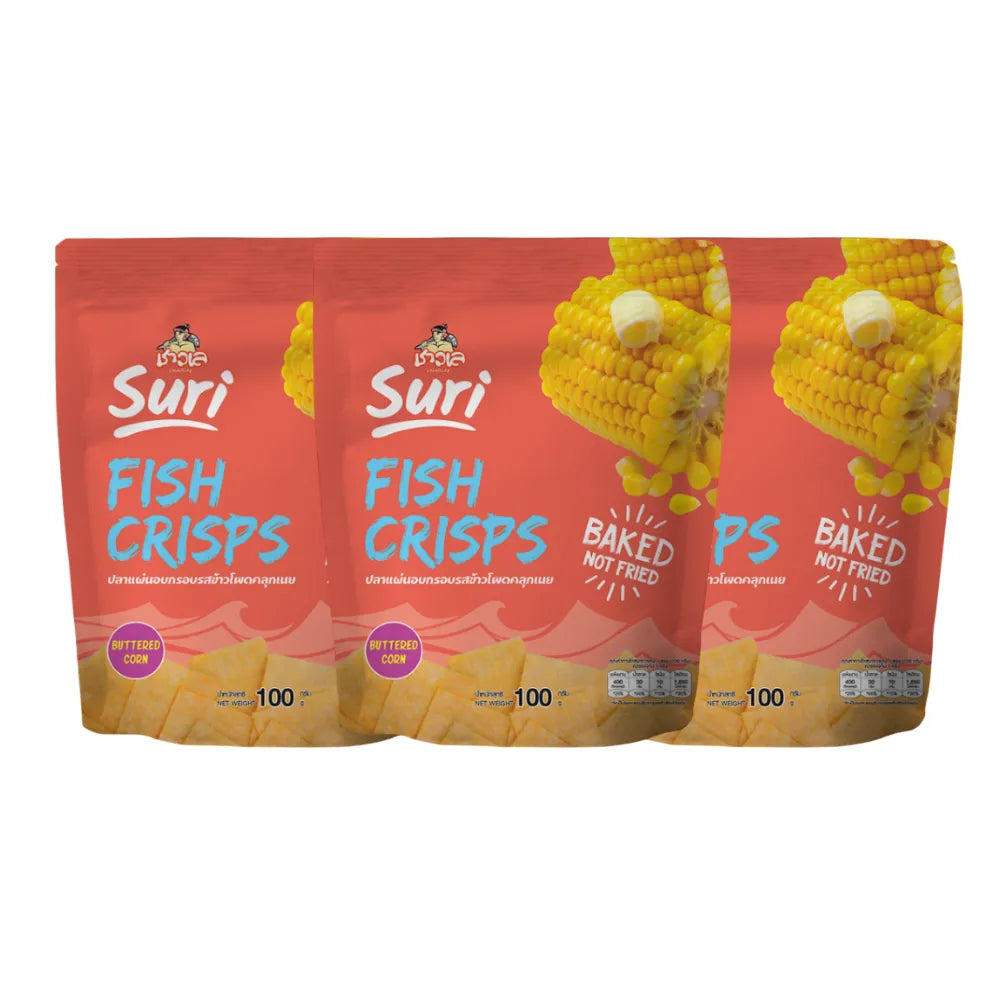 CHAOLAY Fish Crisps (buttered Corn) 100g x3