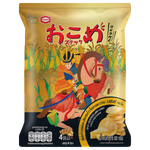 Okome Jasmine Rice and cheesy corn snacks in colorful packaging, showcasing the confectionery snack product from Okome.