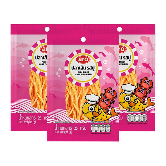 ARO Fish Snack Crab Flavor 25g x3