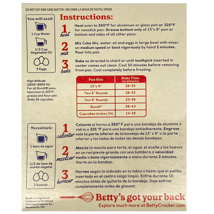 Betty Crocker Super Moist Chocolate Fudge Cake Mix