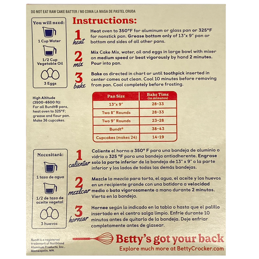 Betty Crocker Super Moist Chocolate Fudge Cake Mix
