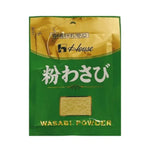 House Wasabi Powder 27g in a resealable package, dry grocery product with vibrant green wasabi powder for culinary use.