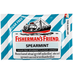 Fisherman's Friend Spearmint Sugar Free healthy confectionery snack in a colorful wrapper.