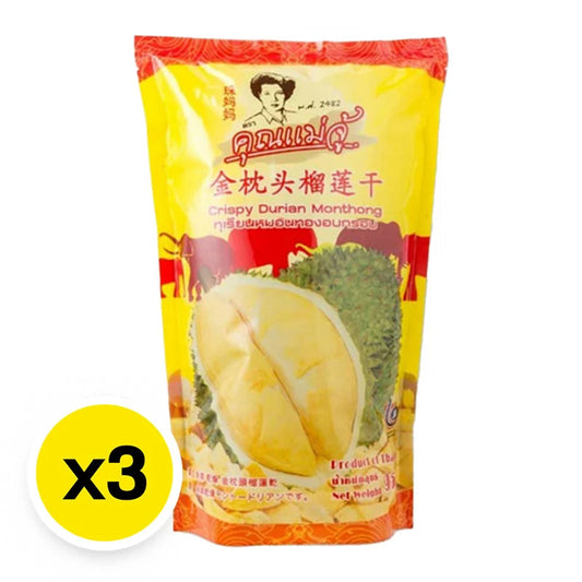 Khunmaeju Crispy Durian Monthong 95g x3