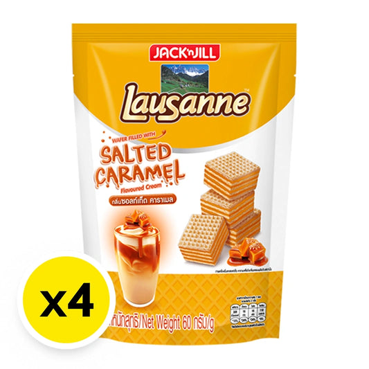 Lausanne Wafer Non Coated Salted Caramel 60g x4