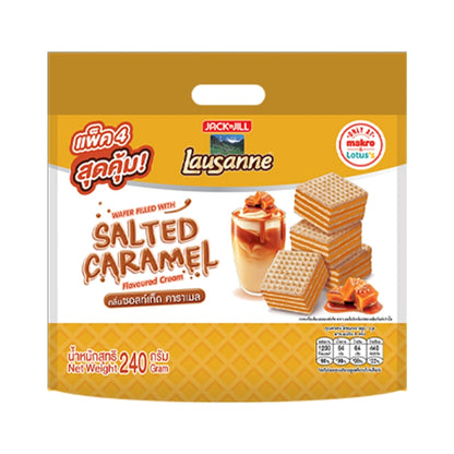 Lausanne Wafer Non Coated Salted Caramel 60g x4