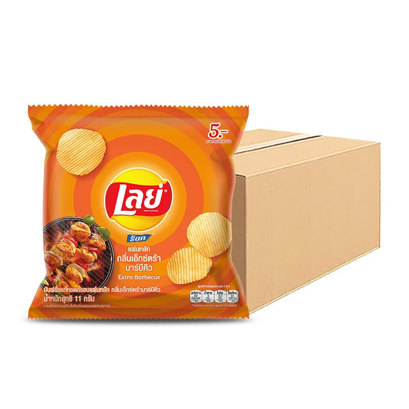 LAY'S Rock Ridged Potato Chips Extra Barbecue 13g x144