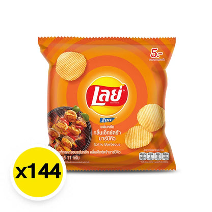 Lays Rock Ridged Potato Chips Extra Barbecue 13g x144