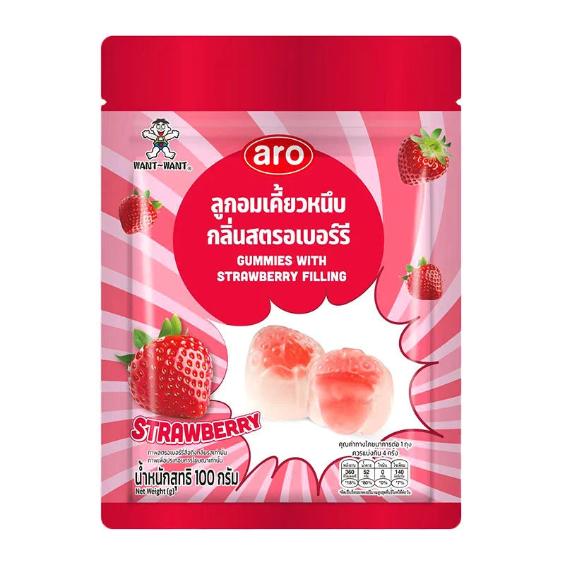 ARO Gummy Strawberry 100g