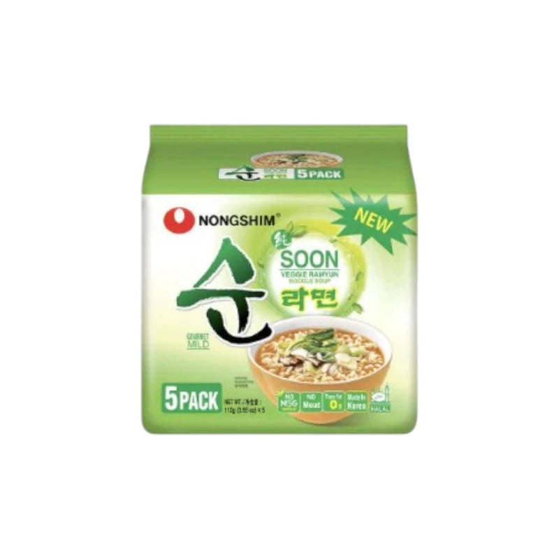 NONGSHIM [pack Of 5] Soon Veggie Ramyun Instant Noodles Soon