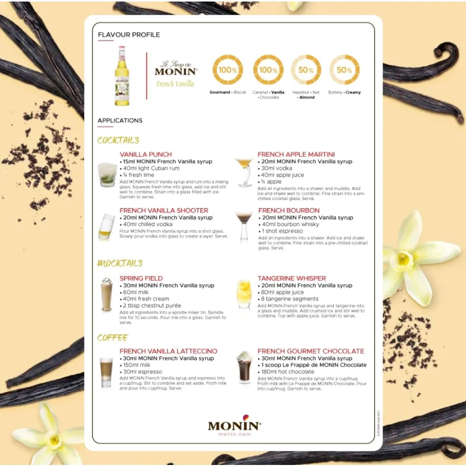 Monin French Vanilla Syrup 700ml