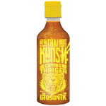 Bottle of Crying Tiger Thai BBQ Sauce with label showing a tiger and Thai design, placed on a wooden table.