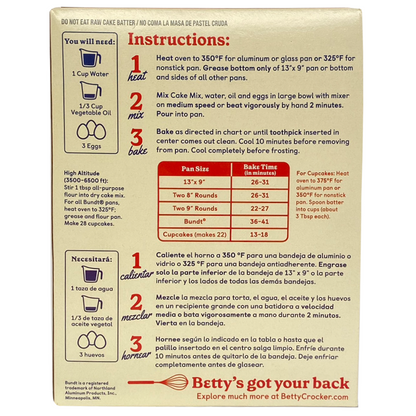 Betty Crocker Super Moist Chocolate Cake Mix Milk