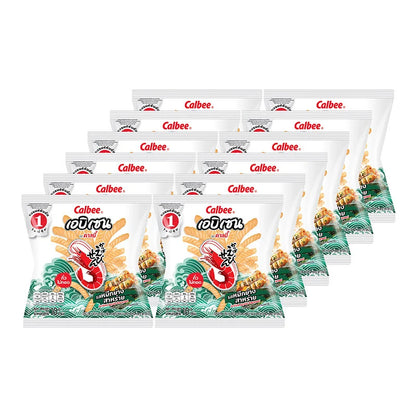Calbee Ebisen Prawn Crackers Grilled Squid Seaweed 10g x12