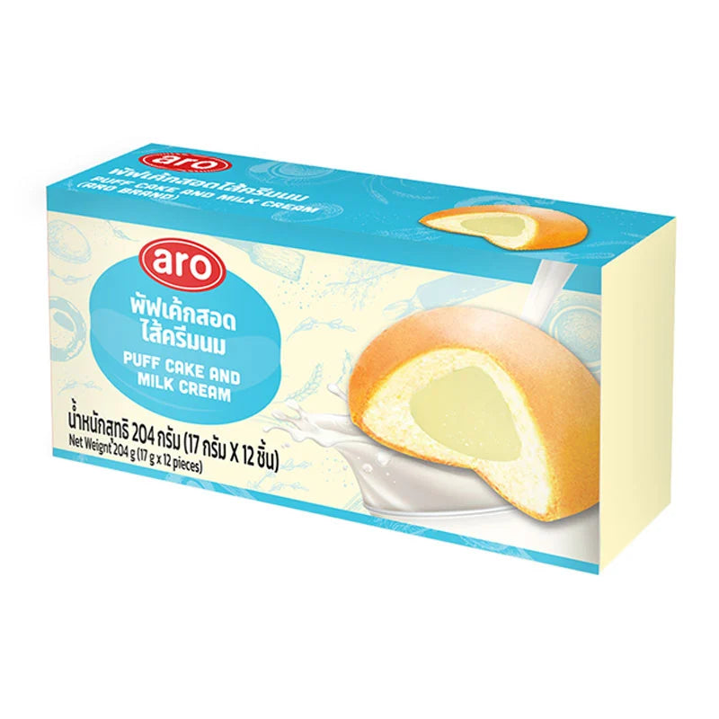 ARO Puff Cake Filled With Milk 17g x12