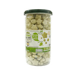 Begin Baby Rice Puff snacks in a colorful container, showing light, crispy rice puffs suitable for young children.