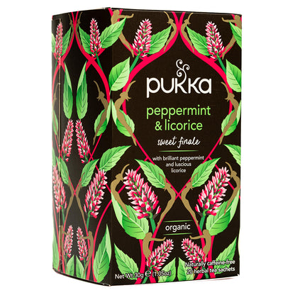 Pukka Peppermint & Licorice Tea Bags X 20 Caffeine Free