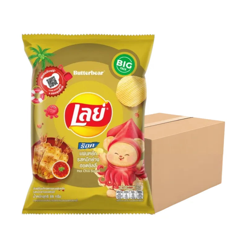 LAYS ROCK HOT CHILI SQUID 69g x24