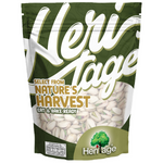 Heritage Natural Toasted Pistachios in a bowl, showing golden-brown, roasted pistachio nuts as confectionery snacks.
