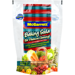 Box of McGarrett Baking Soda for baking and cleaning, featuring the McGarrett brand label on a white package.