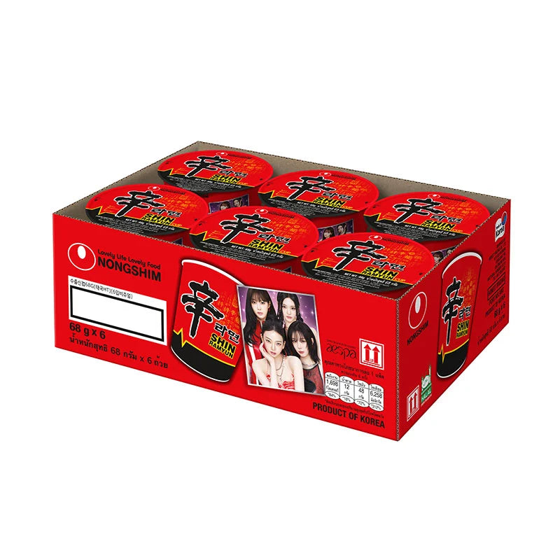 Nongshim Shin Ramyun Instant Noodle Cup 68g x6