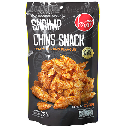 Oyua Crispy Fried Shrimp Chins Snack Tom Yum Kung Flavor